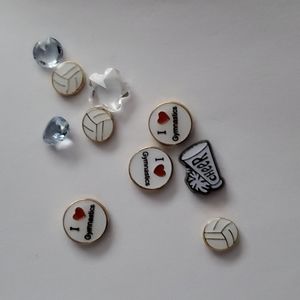Volleyball 🏐, cheerleading, and gymnastics  floating locket charms